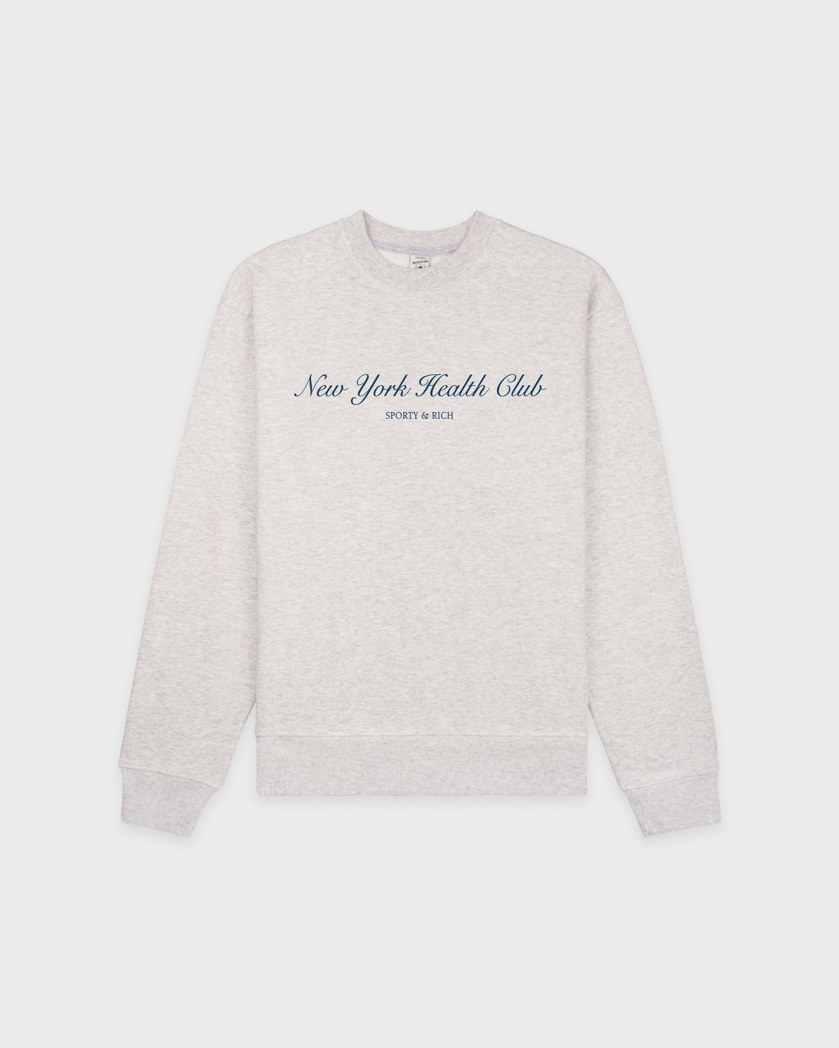 Sporty & Rich NY Health Club Crewneck in Heather Gray