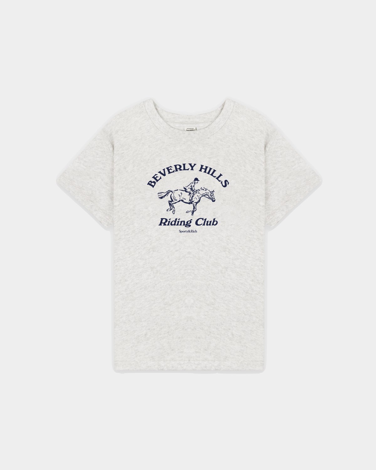 Sporty & Rich Polly BH Riding Club Essential Tee in Heather Gray