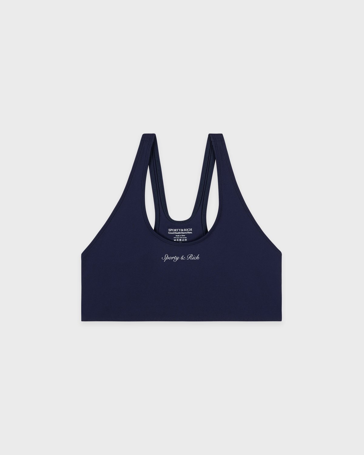 Sporty & Rich Syracuse Sports Bra in Navy/White