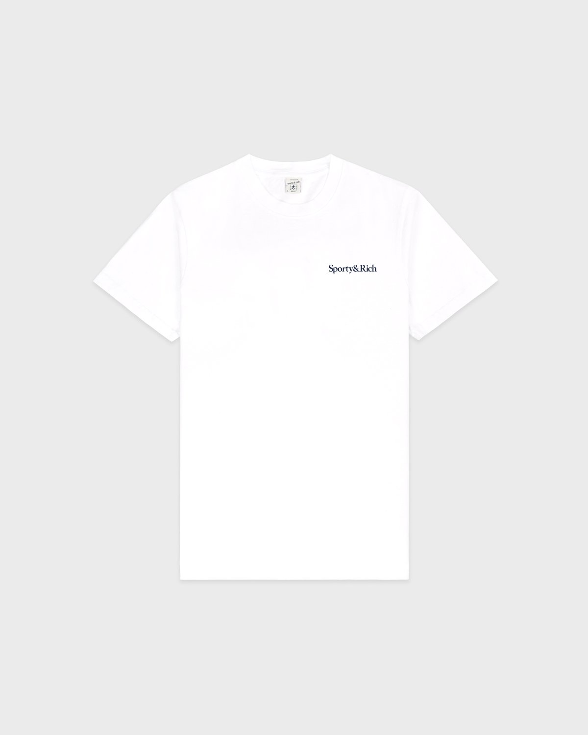 Sporty & Rich Cameron Serif Logo Tshirt in White