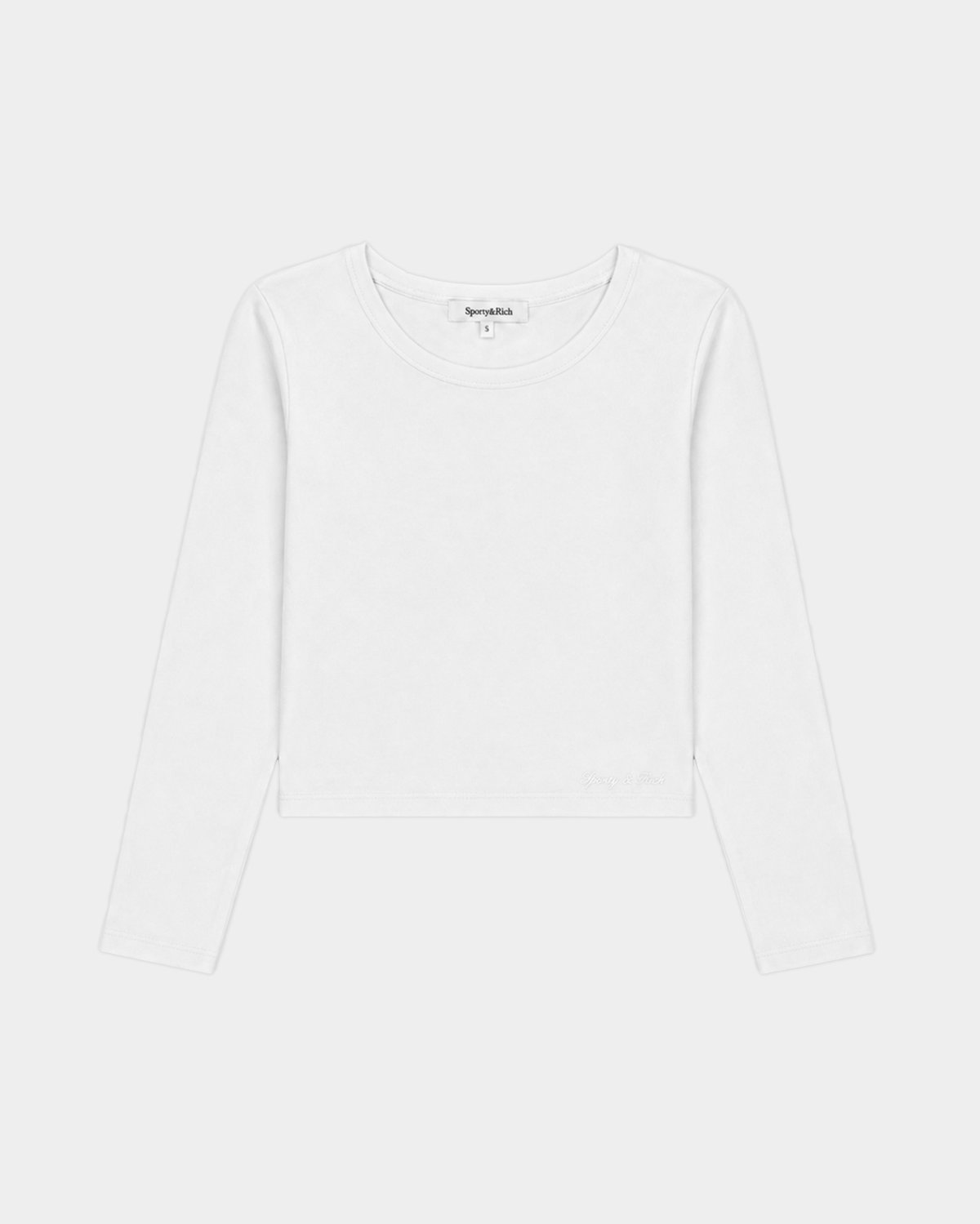 Sporty & Rich Vaina Signature Logo Comfort Longsleeve in White