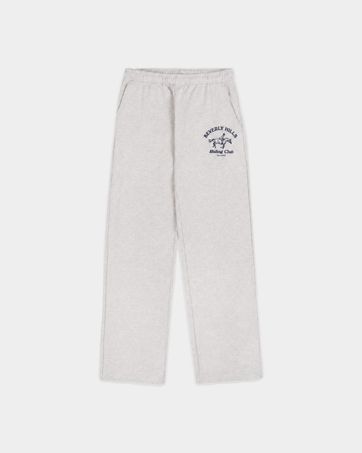 Sporty & Rich Blakely BH Riding Club Wide Sweatpant in Heather Gray