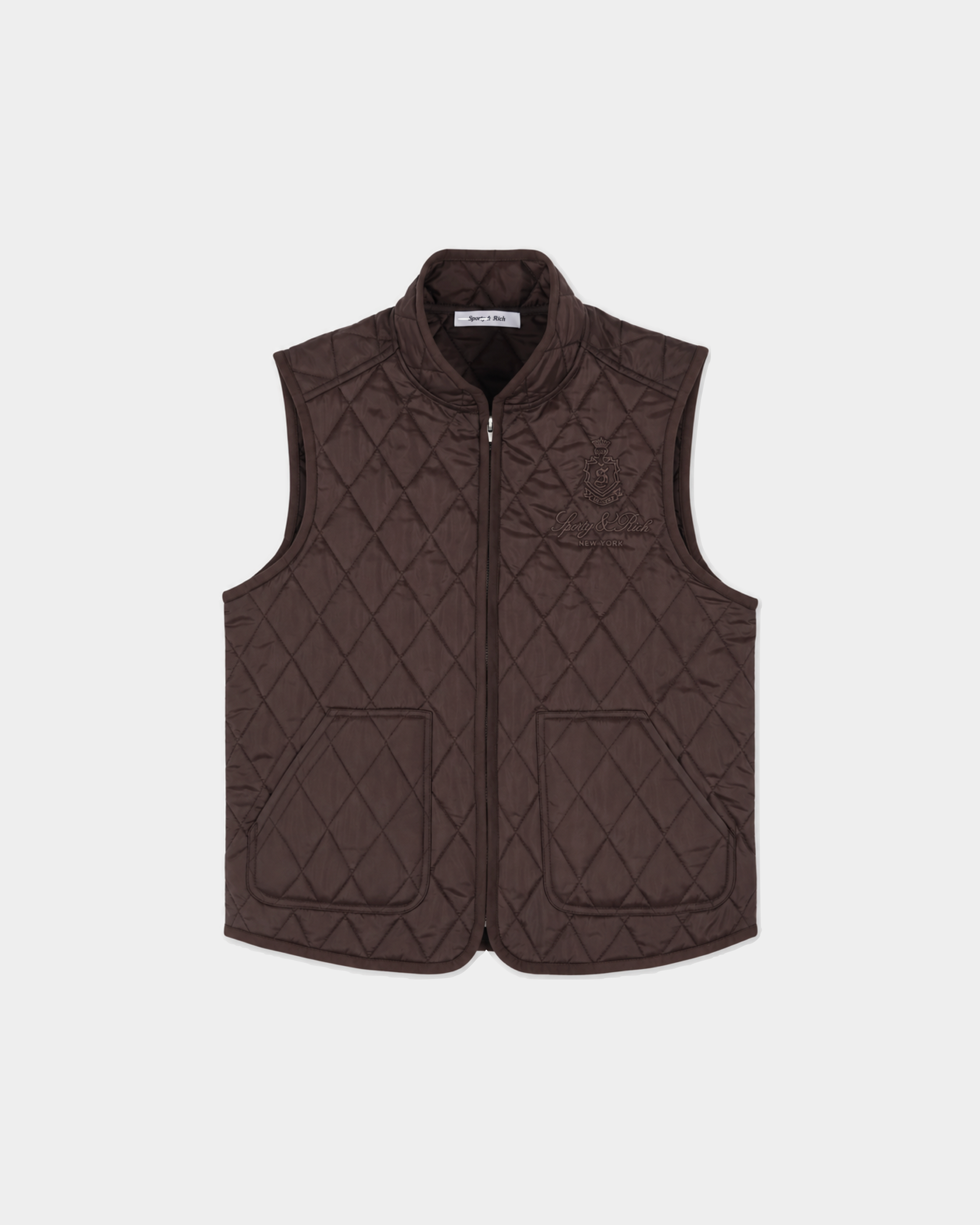 Sporty & Rich Gemma Vendome Quilted Riding Vest