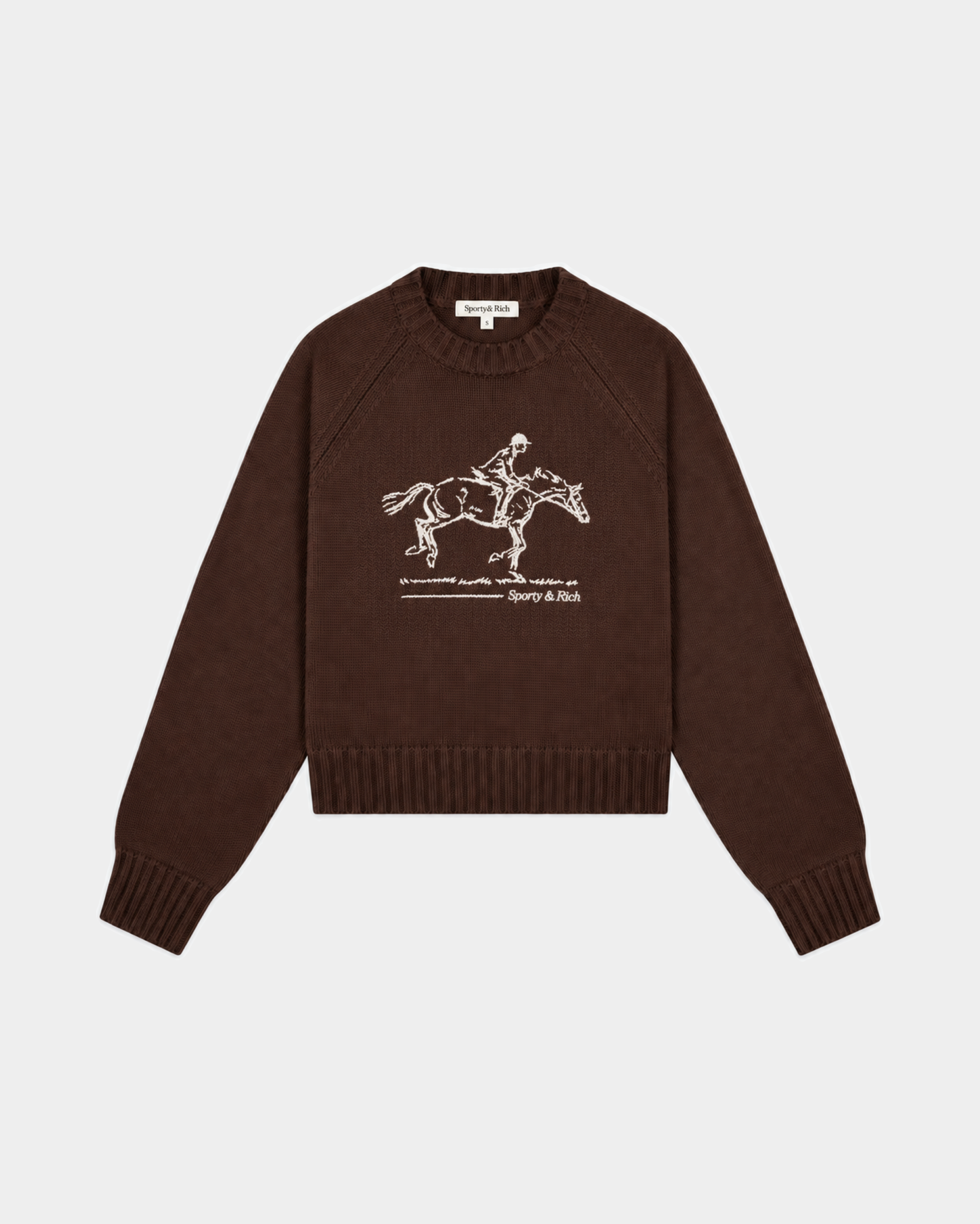 Sporty & Rich Jadene Horse Knitted Boxy Sweater