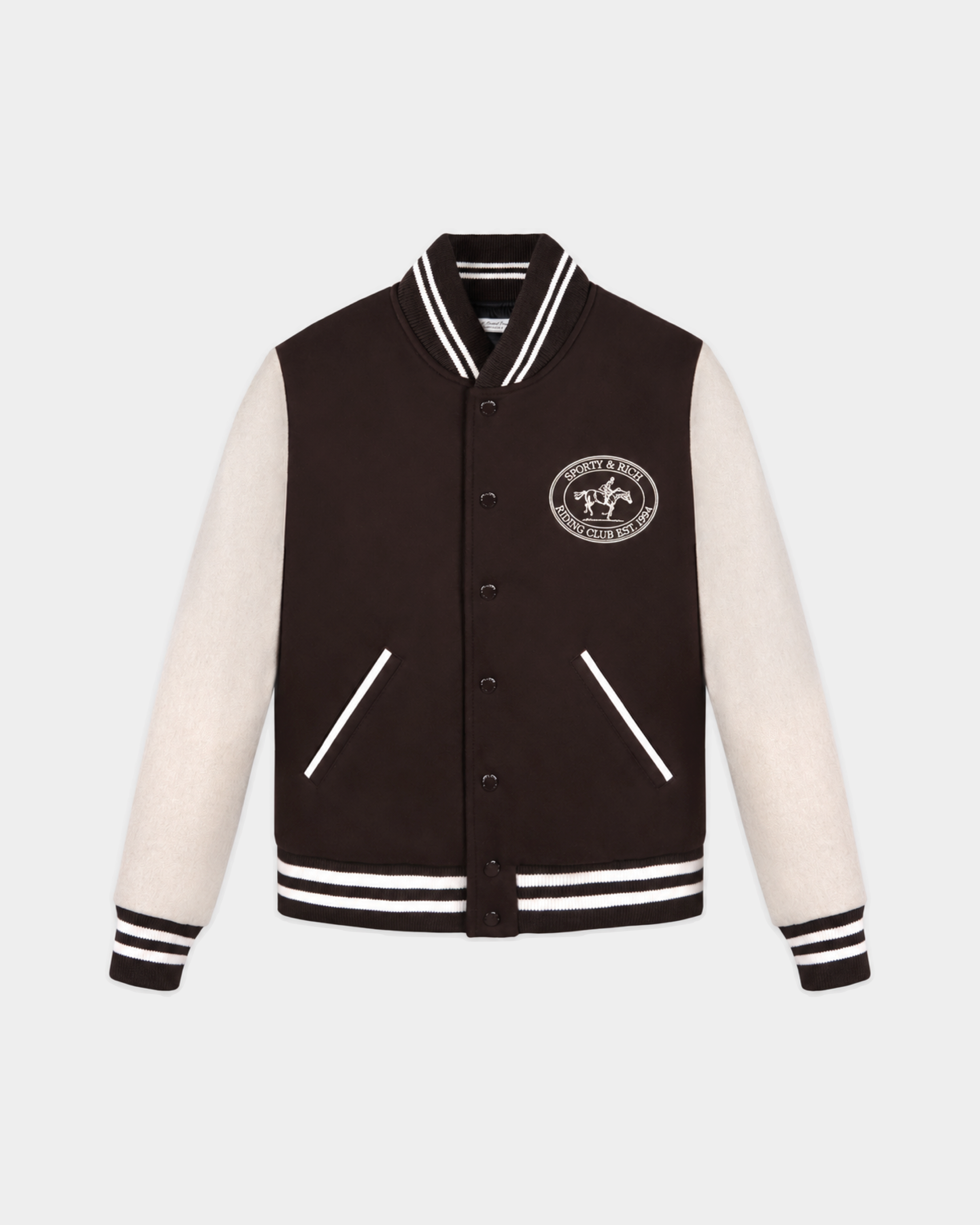 Sporty & Rich Diana Riding Club Wool Varsity Jacket