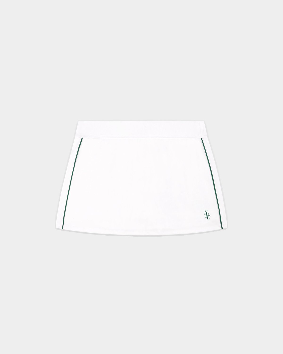 Sporty & Rich Alia SRC Court Skirt in White/Forest